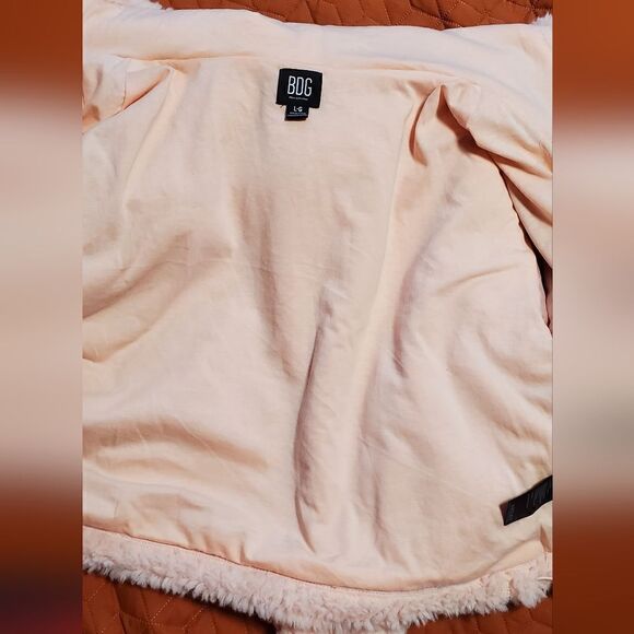 BDG Urban Outfitters Cropped Teddy Jacket - Size L - Picture 7 of 8
